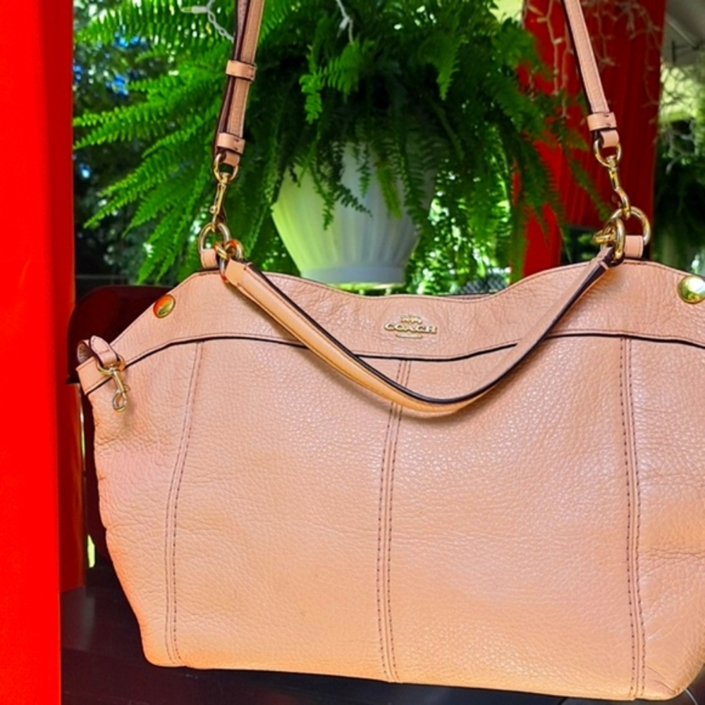 Coach Kelsey BLUSH PINK Soft Leather Satchel, Shoulder or Crossbody GUC